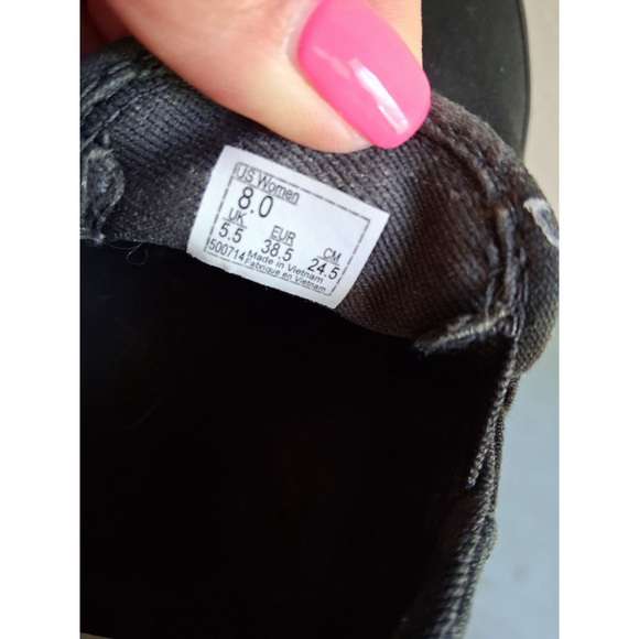 Men's Unisex EUC Vans Slip-On Sneakers Black sz.8 - Picture 9 of 11